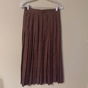 Alcott &‎ Andrews Pleated Paisley Silk Maxi Skirt Women's Sz 10 Preppy 28" Waist